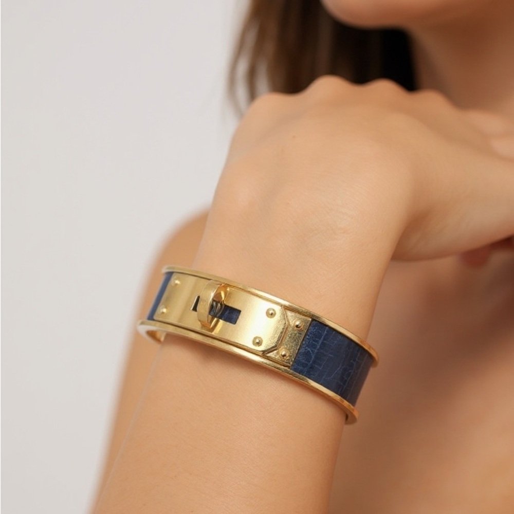 HERMES Pre-Owned Vintage Kelly Lizard Cuff bracelet